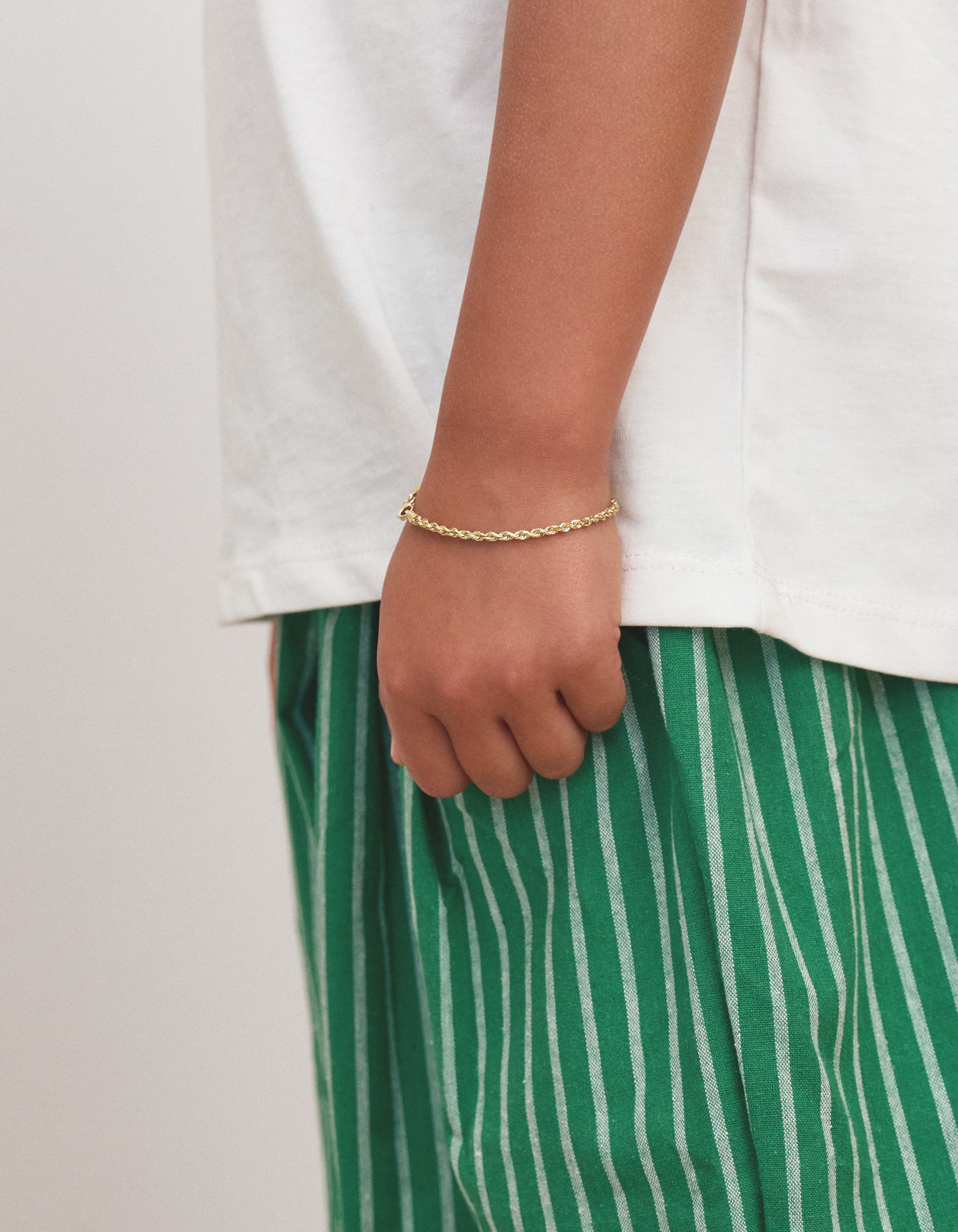 Boys Clarkson 14K Solid Rope Link Bracelet