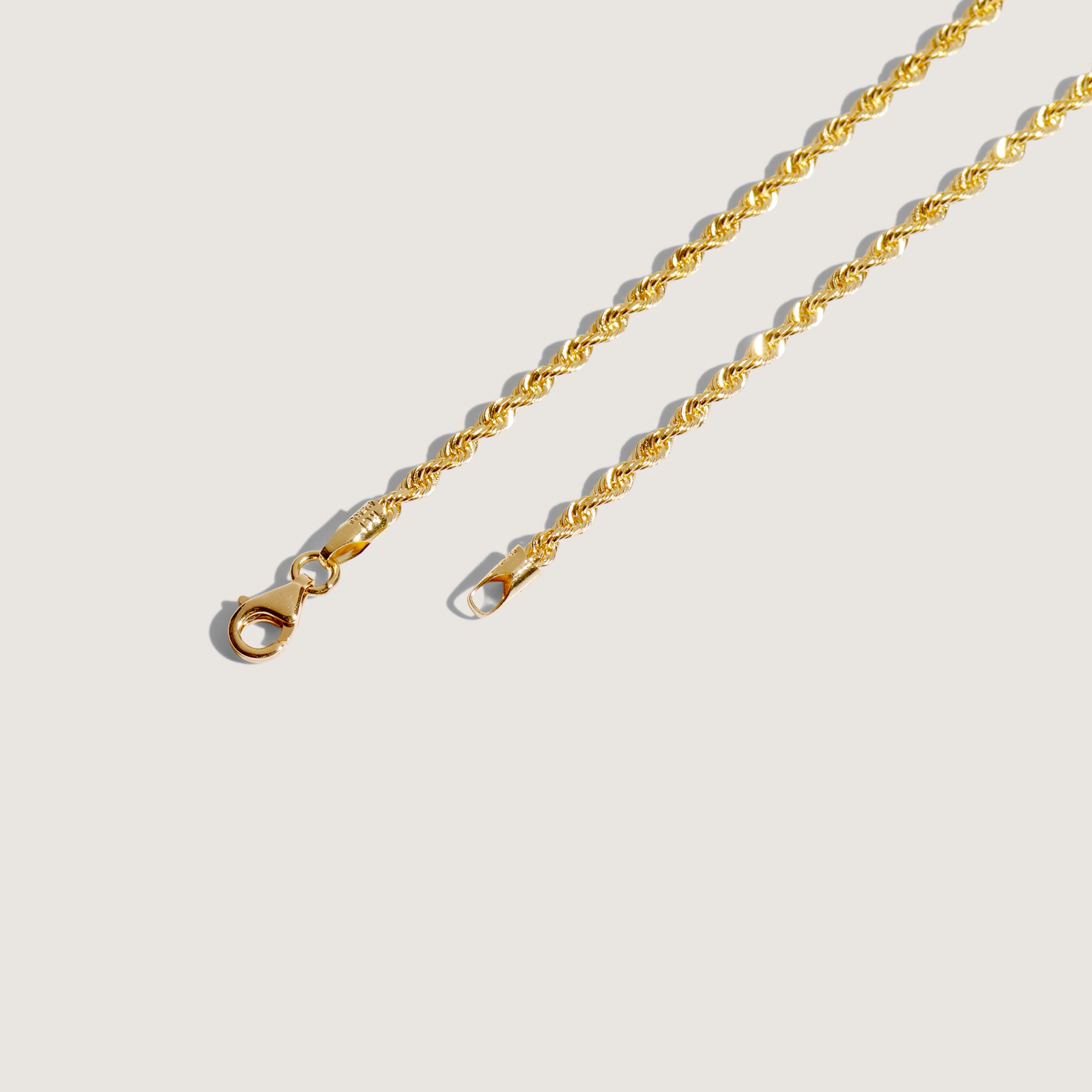 Boys Clarkson 14K Solid Yellow Rope Chain