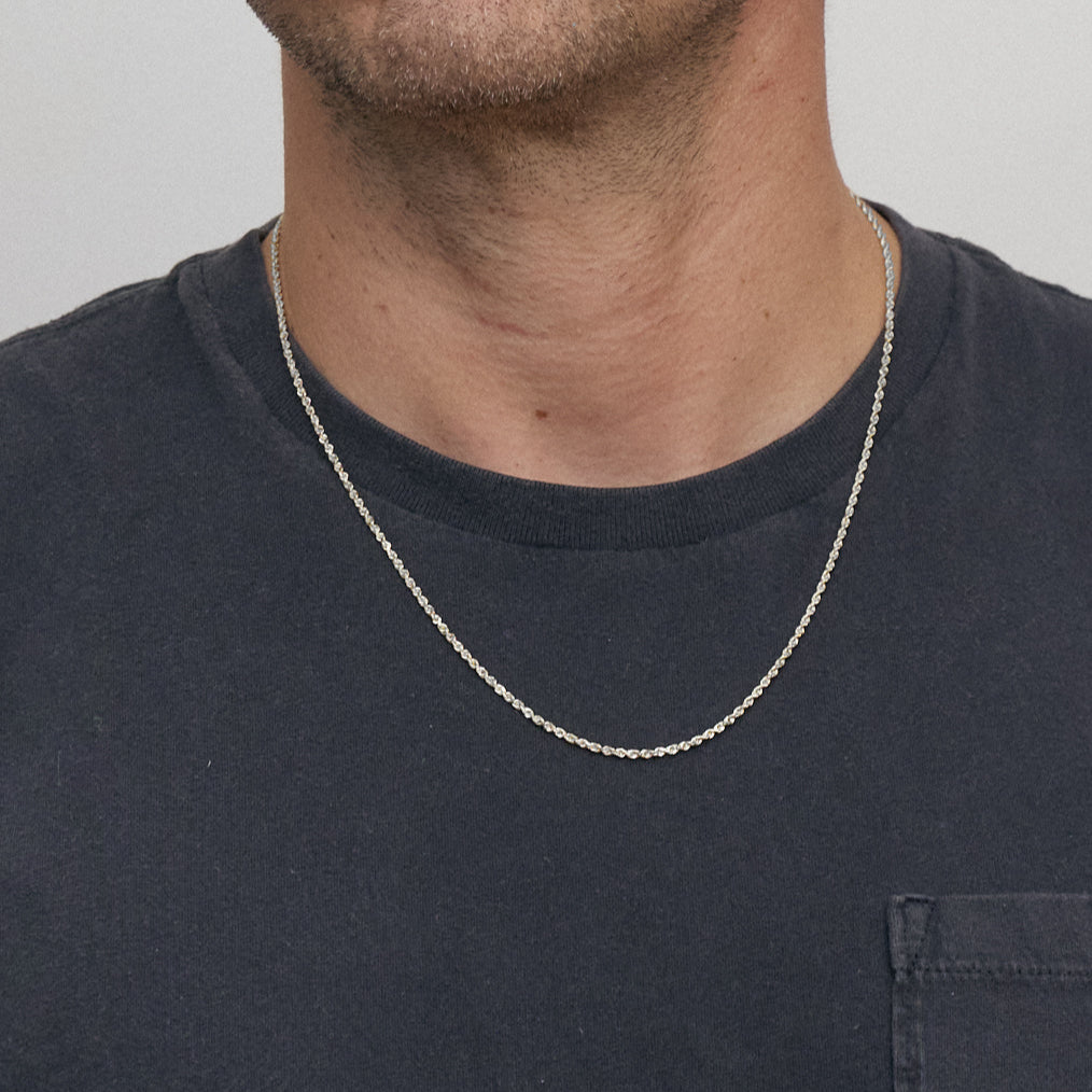 Dads Perry Sterling Silver Rope Chain