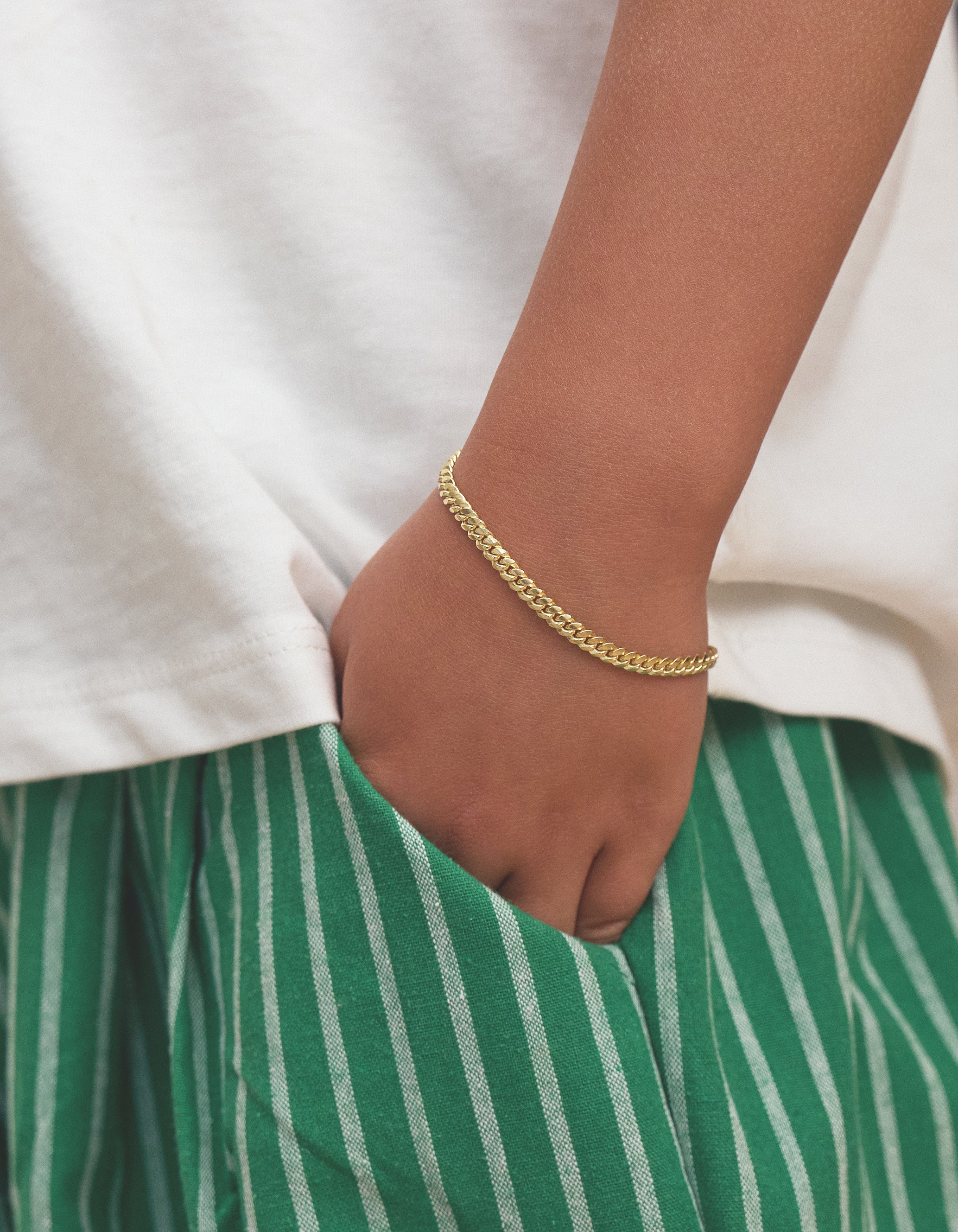 Boys Warren 14K Solid Miami Cuban Link Bracelet