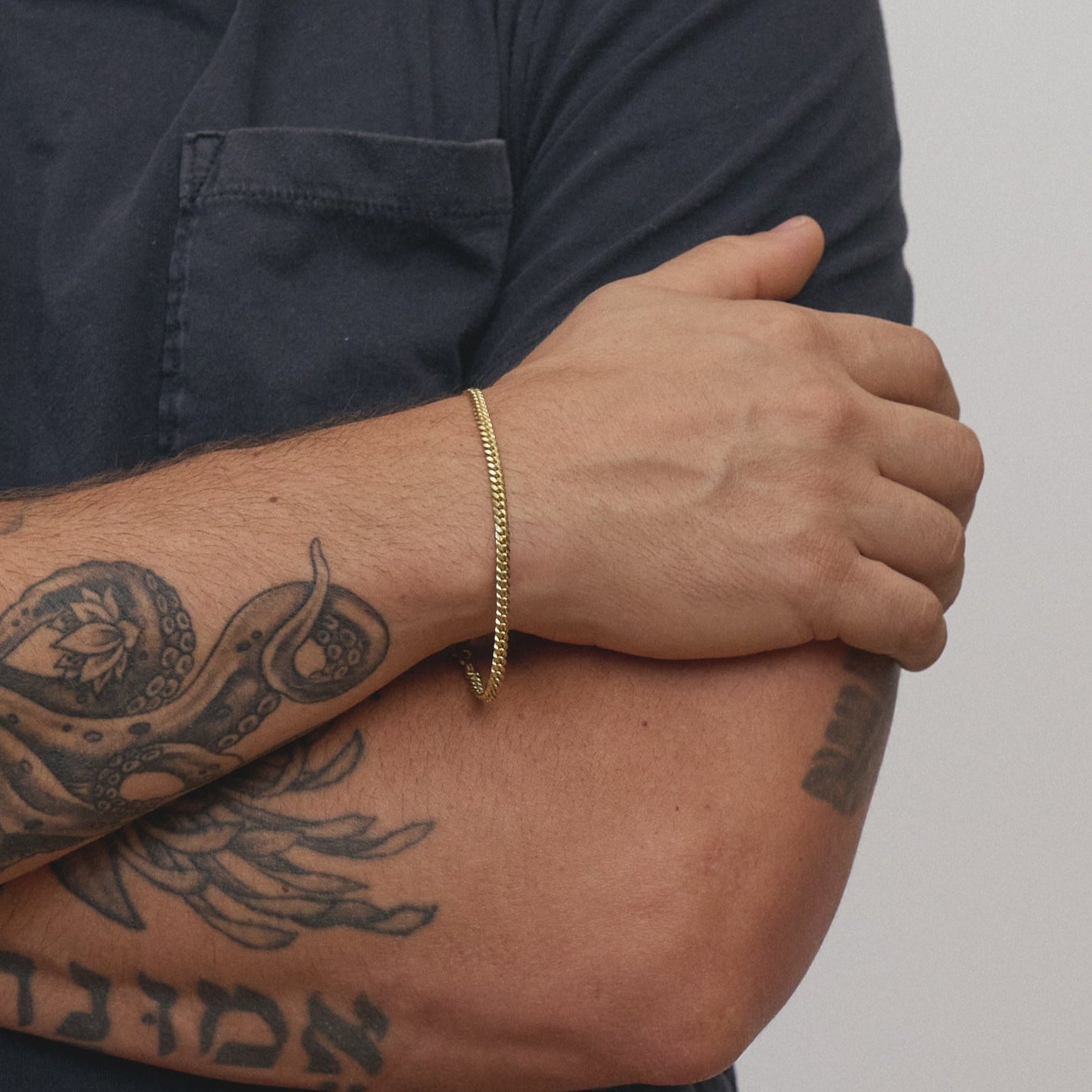 Dads Warren 14K Solid Miami Cuban Link Bracelet